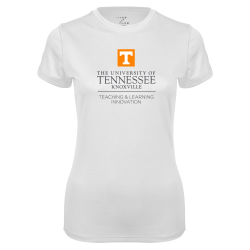  Womens White Performance Tee - Teaching and Learning Innovation