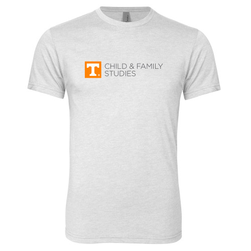  Next Level Heather White Triblend Tee - Child and Family Studies