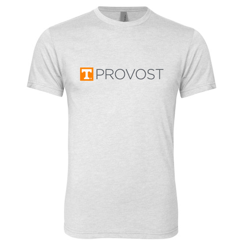  Next Level Heather White Triblend Tee - Office of Provost One Line