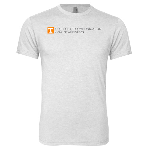  Next Level Heather White Triblend Tee - College of Communication and Information