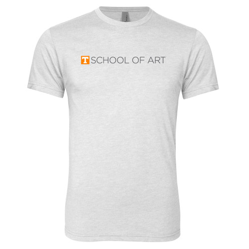  Next Level Heather White Triblend Tee - School of Art Horizontal