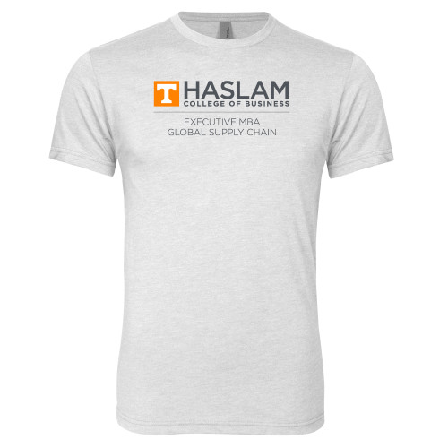  Next Level Heather White Triblend Tee - Haslam College of Business Executive MBA Global Supply Chain Centered