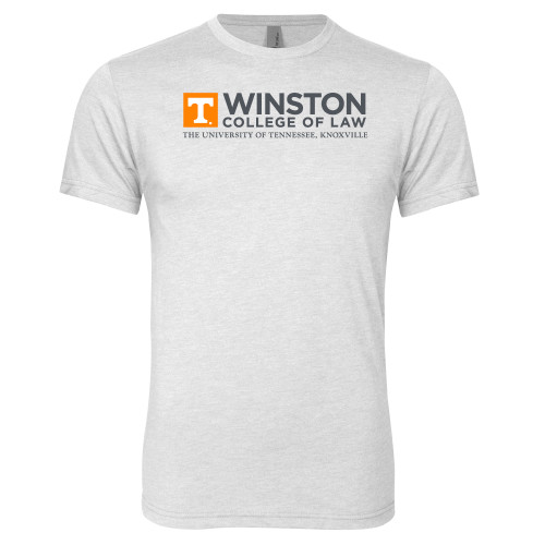  Next Level Heather White Triblend Tee - Winston College of Law - UTK Stacked
