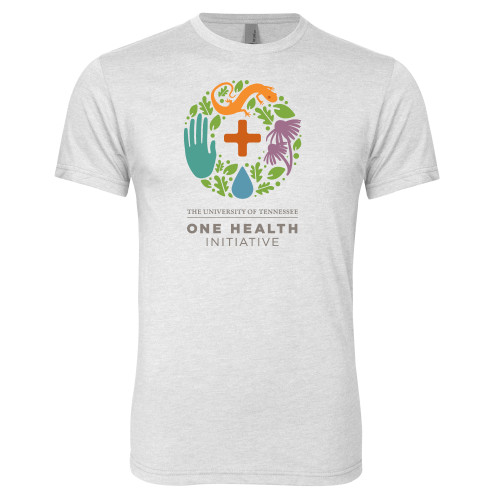  Next Level Heather White Triblend Tee - One Health Initiative Vertical
