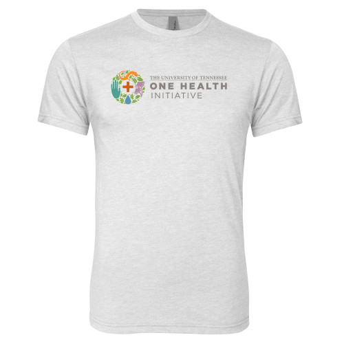  Next Level Heather White Triblend Tee - One Health Initiative Horizontal