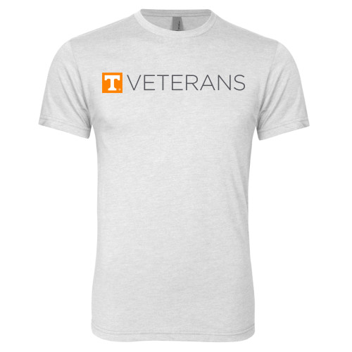  Next Level Heather White Triblend Tee - Veterans