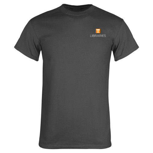  Charcoal T Shirt - UTK - Libraries Stacked