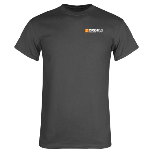  Charcoal T Shirt - Winston College of Law - UTK Stacked