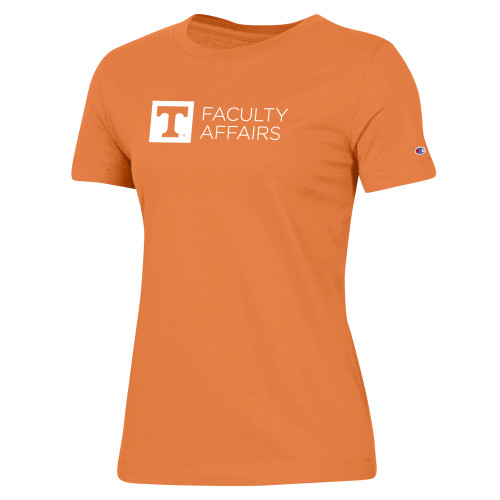  Champion Womens Spirit Orange Tee - Faculty Affairs Horizontal