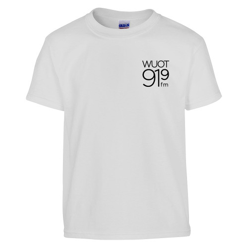  Youth White T Shirt - UT Knoxville WUOT 919fm Square Logo