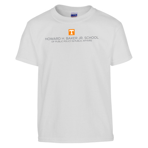  Youth White T Shirt - UTK - Baker School of Public Policy and Public Affairs