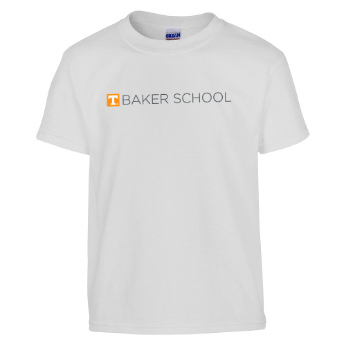  Youth White T Shirt - UTK - Baker School Simplified