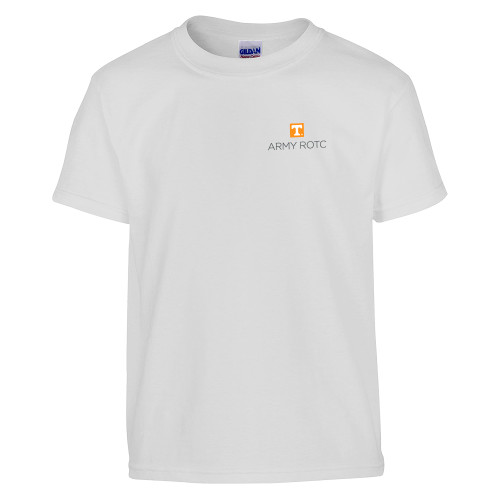  Youth White T Shirt - UTK - Army ROTC Stacked