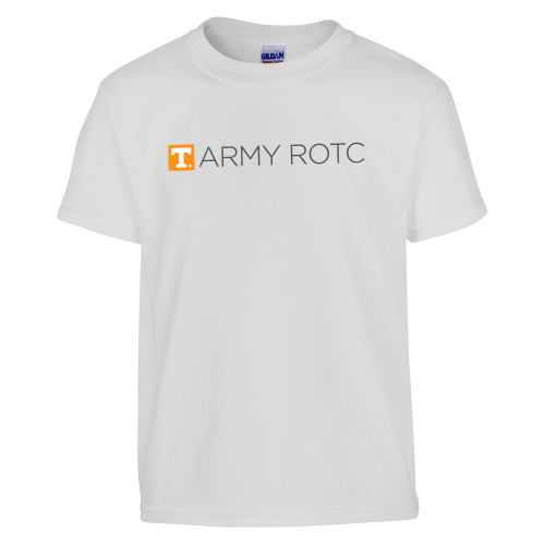  Youth White T Shirt - UTK - Army ROTC Flat