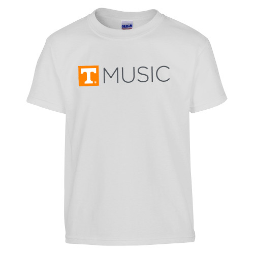  Youth White T Shirt - UT Knoxville Music