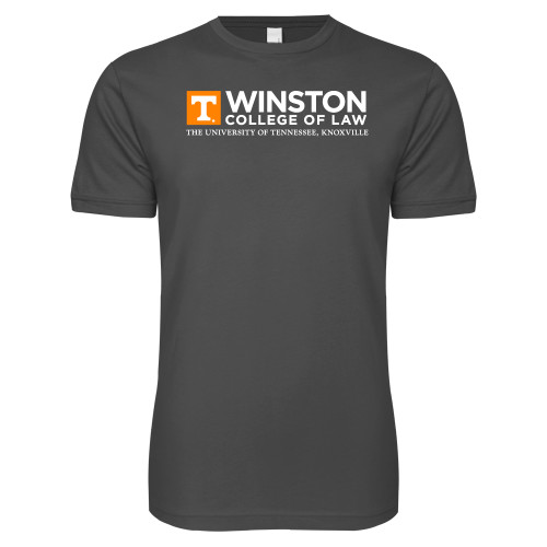  Next Level Charcoal SoftStyle T Shirt - Winston College of Law - UTK Stacked