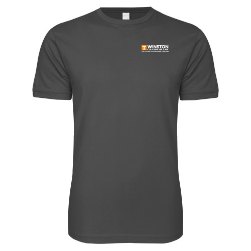  Next Level Charcoal SoftStyle T Shirt - Winston College of Law - UTK Stacked