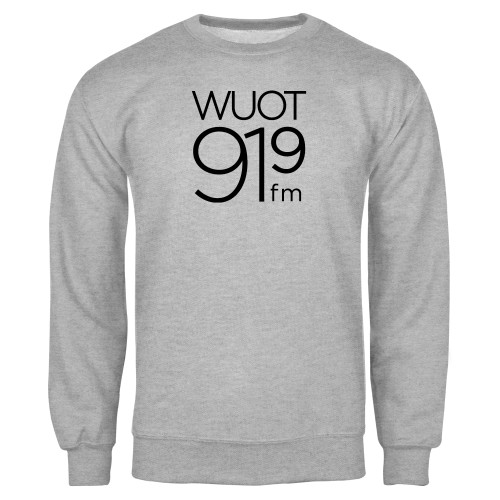  Grey Fleece Crew - UT Knoxville WUOT 919fm Square Logo