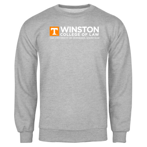  Grey Fleece Crew - Winston College of Law - UTK Stacked