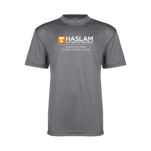  Youth Performance Grey Concrete Tee - Haslam College of Business Executive MBA Global Supply Chain Centered