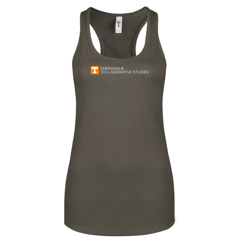  Next Level Womens Charcoal Racerback Tank  - UT Knoxville Emerging and Collaborative Studies