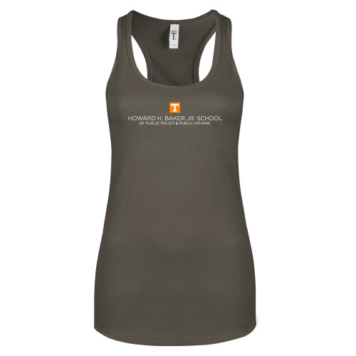  Next Level Womens Charcoal Racerback Tank  - UTK - Baker School of Public Policy and Public Affairs