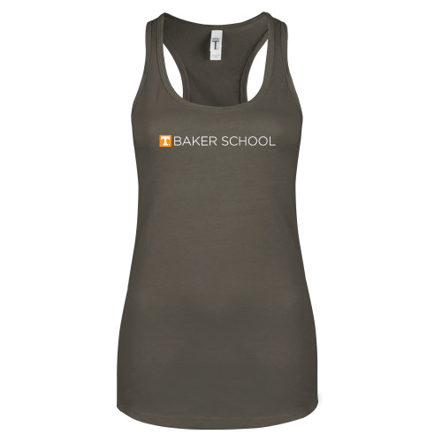  Next Level Womens Charcoal Racerback Tank  - UTK - Baker School Simplified