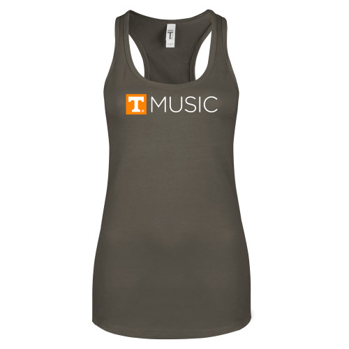  Next Level Womens Charcoal Racerback Tank  - UT Knoxville Music