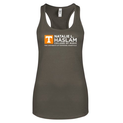  Next Level Womens Charcoal Racerback Tank  - Natalie L Haslam College of Music - UTK