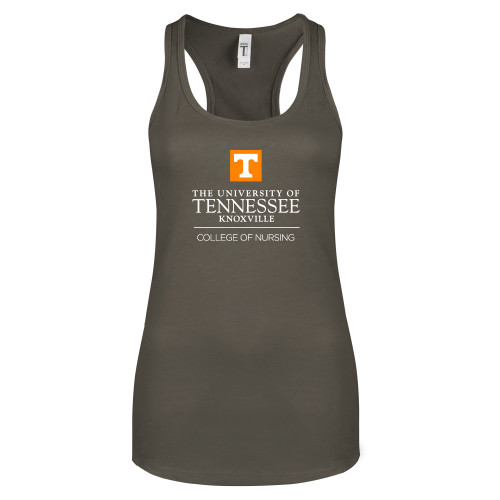  Next Level Womens Charcoal Racerback Tank - College of Nursing