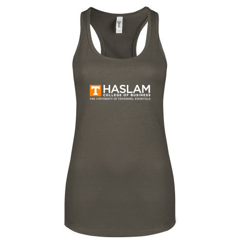  Next Level Womens Charcoal Racerback Tank - HASLAM College of Business