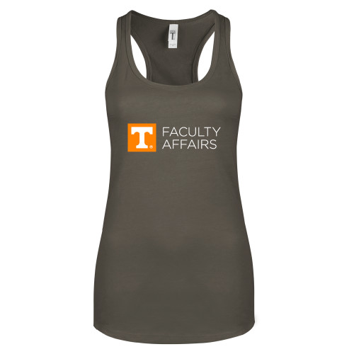  Next Level Womens Charcoal Racerback Tank - Faculty Affairs Horizontal