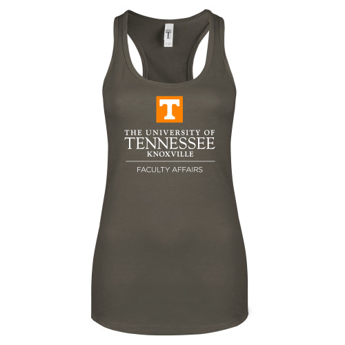  Next Level Womens Charcoal Racerback Tank - Faculty Affairs Vertical