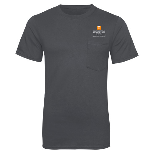  Charcoal T Shirt w/Pocket - College of Nursing