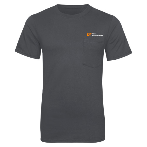  Charcoal T Shirt w/Pocket - Risk Management