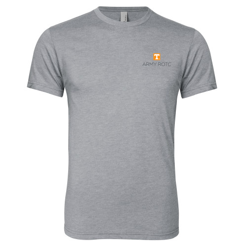  Next Level Heather Grey Triblend Tee - UTK - Army ROTC Stacked