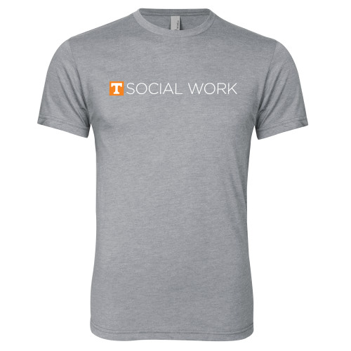  Next Level Heather Grey Triblend Tee - Social Work