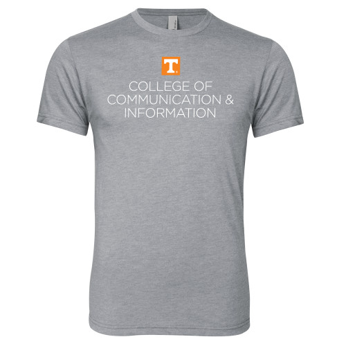  Next Level Heather Grey Triblend Tee - College of Communication and Information