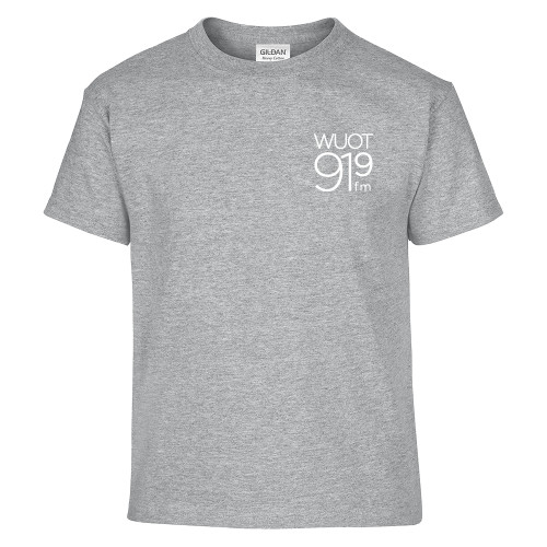  Youth Grey T Shirt - UT Knoxville WUOT 919fm Square Logo