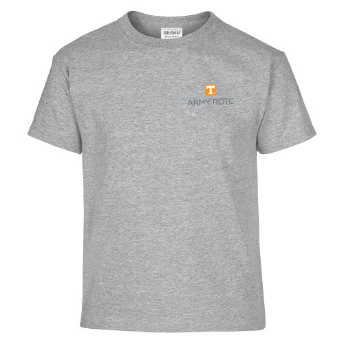  Youth Grey T Shirt - UTK - Army ROTC Stacked