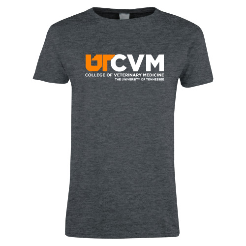  Womens Dark Heather Short Sleeve Tee - CVM - College of Veterinary Medicine