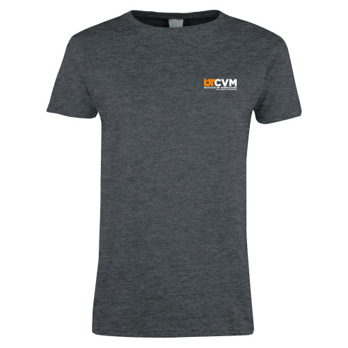  Womens Dark Heather Short Sleeve Tee - College of Veterinary Medicine