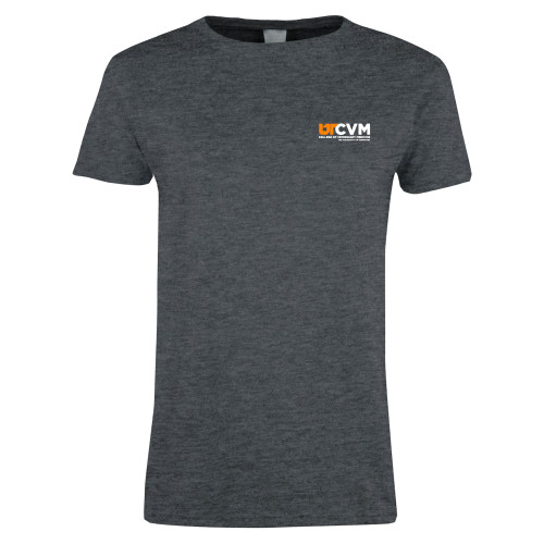  Womens Dark Heather Short Sleeve Tee - CVM - College of Veterinary Medicine