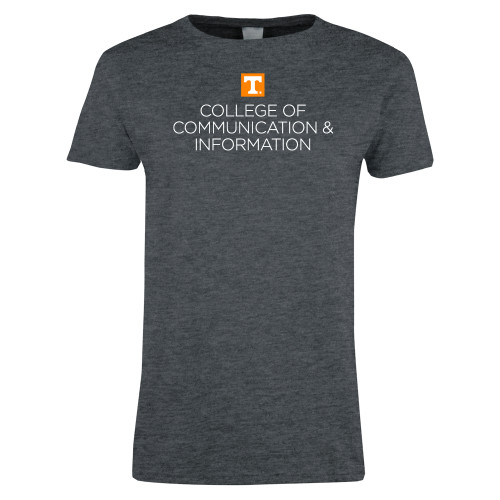  Womens Dark Heather Short Sleeve Tee - College of Communication and Information