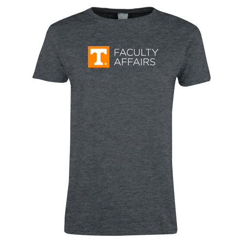  Womens Dark Heather Short Sleeve Tee - Faculty Affairs Horizontal