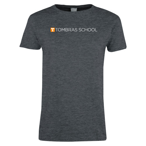  Womens Dark Heather Short Sleeve Tee - Tombras School