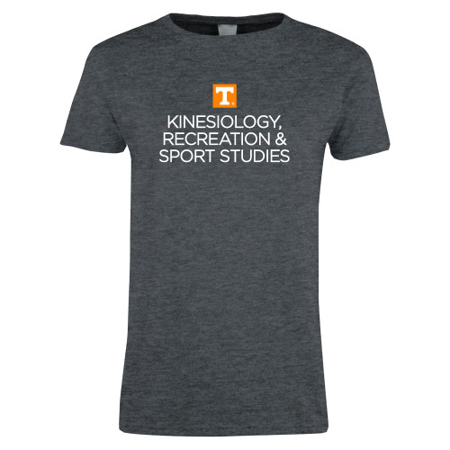  Womens Dark Heather Short Sleeve Tee - Kinesiology Recreation and Sport Studies