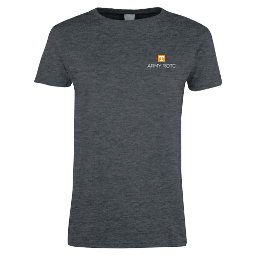  Womens Dark Heather Short Sleeve Tee - UTK - Army ROTC Stacked