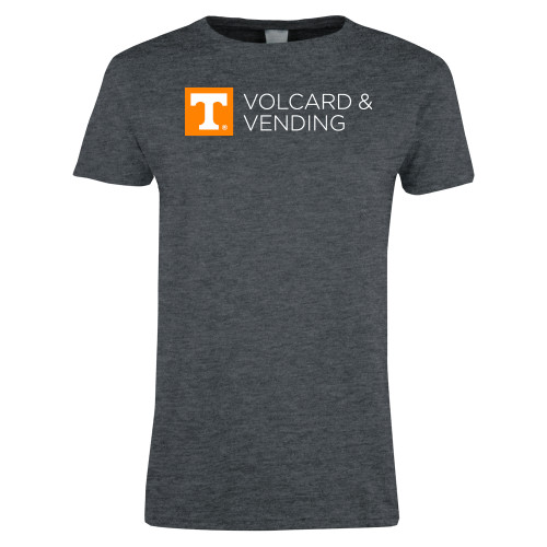  Womens Dark Heather Short Sleeve Tee - Volcard and Vending