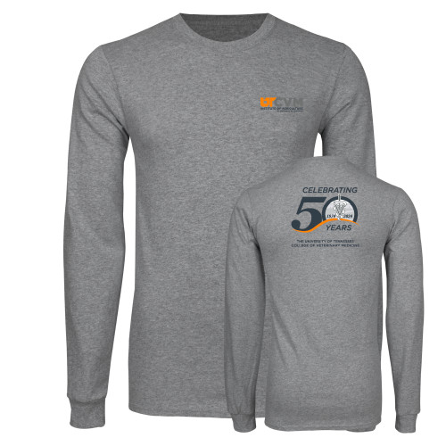  Grey Long Sleeve T Shirt - UTCVM 50th Anniversary